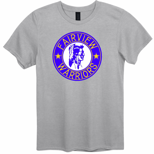 Fairview Warrior Blue Vintage Seal Graphic Apparel | Adult Spirit Wear