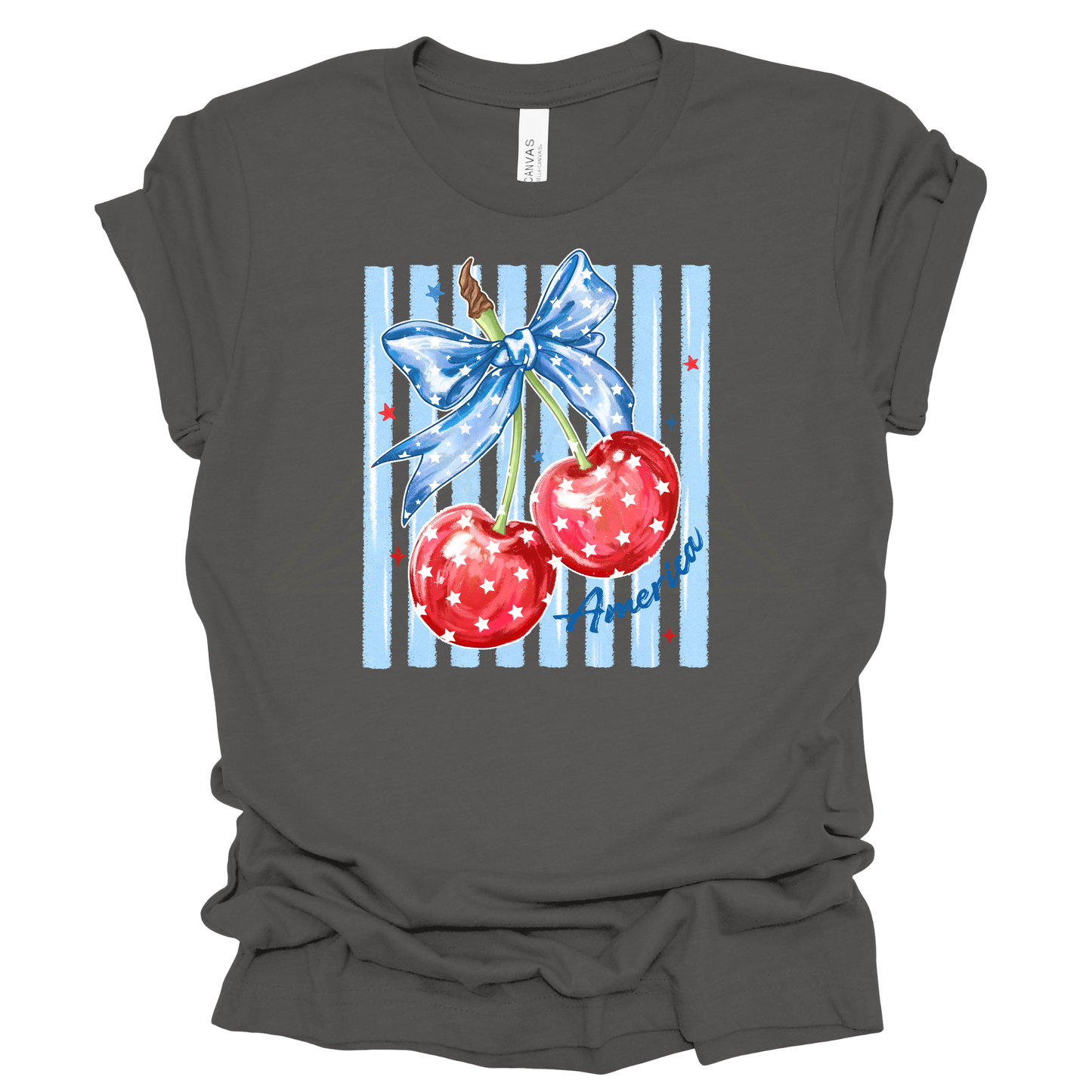 AMERICA CHERRIES Graphic Apparel | Youth Patriotic Tee