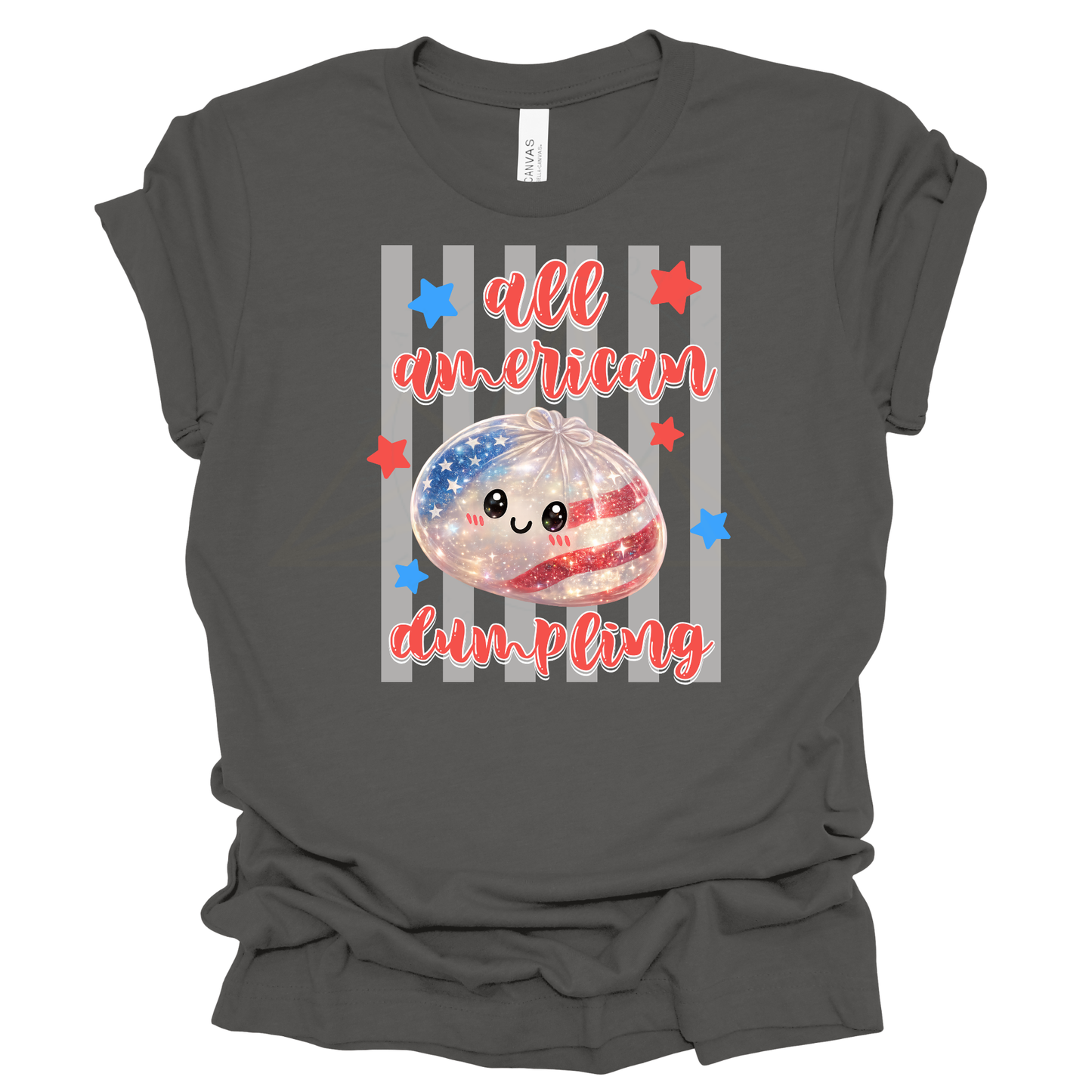 ALL AMERICAN DUMPLING Graphic Apparel | Adult Patriotic Tee