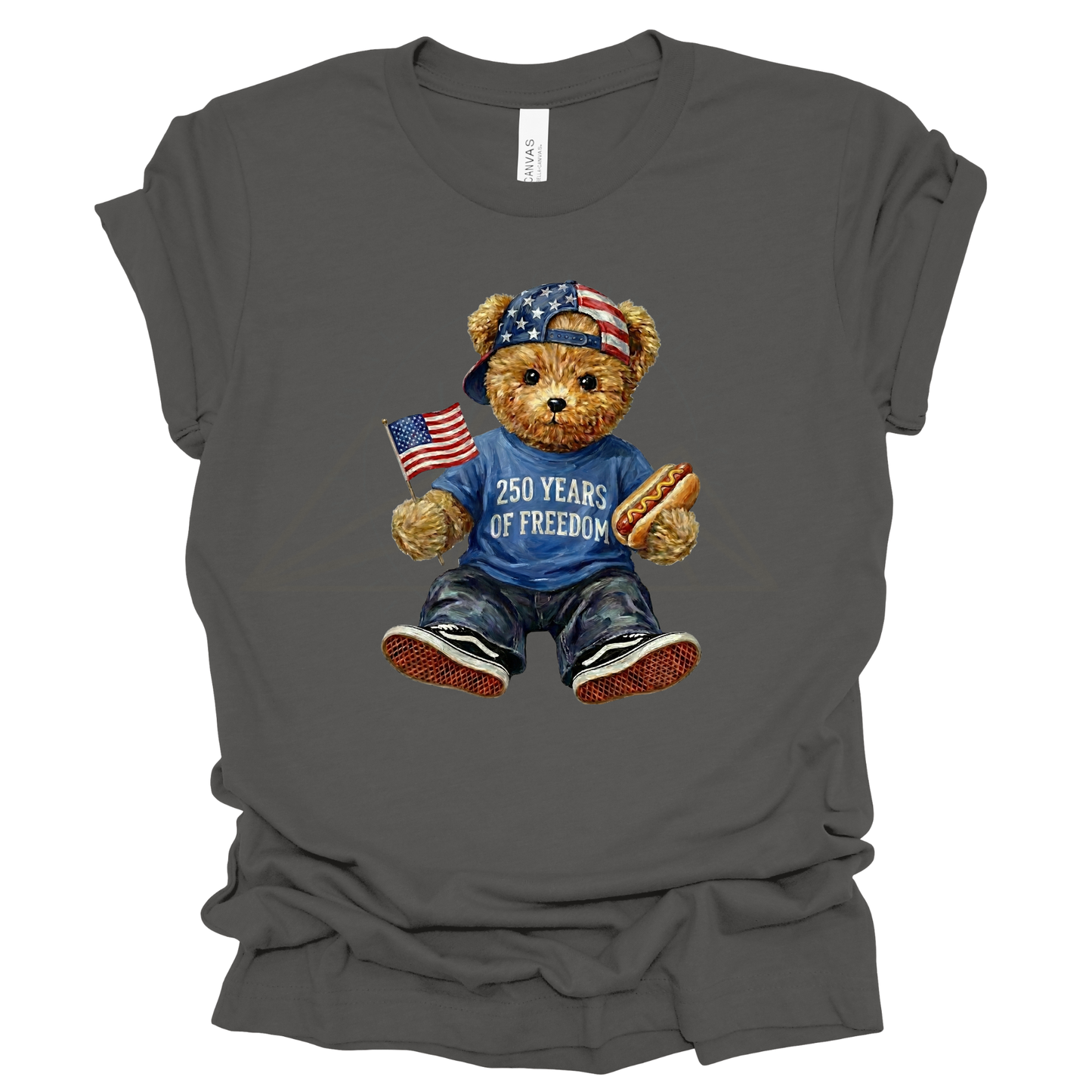 FREEDOM TEDDY Graphic Apparel | Youth Patriotic Tee