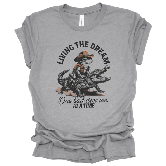 LIVING THE DREAM Graphic Apparel | Adult Vintage Western Tee
