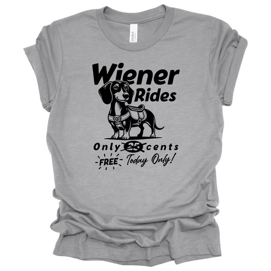 WIENER RIDES Graphic Apparel | Adult Tee