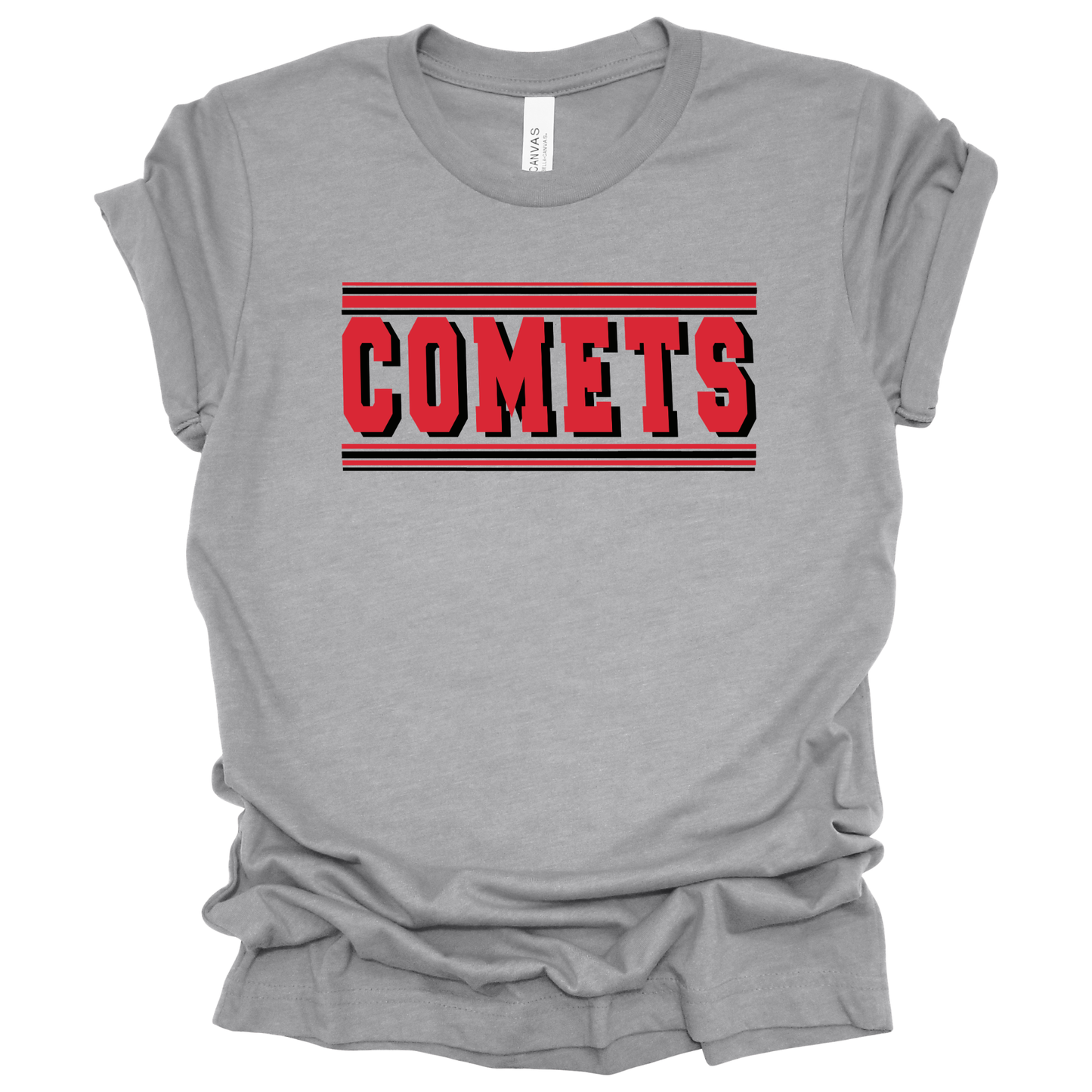 COMETS Vintage Stripes Graphic Apparel | Adult Spirit Wear