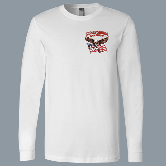 Class of 1976 Chest Logo Long Sleeve - White