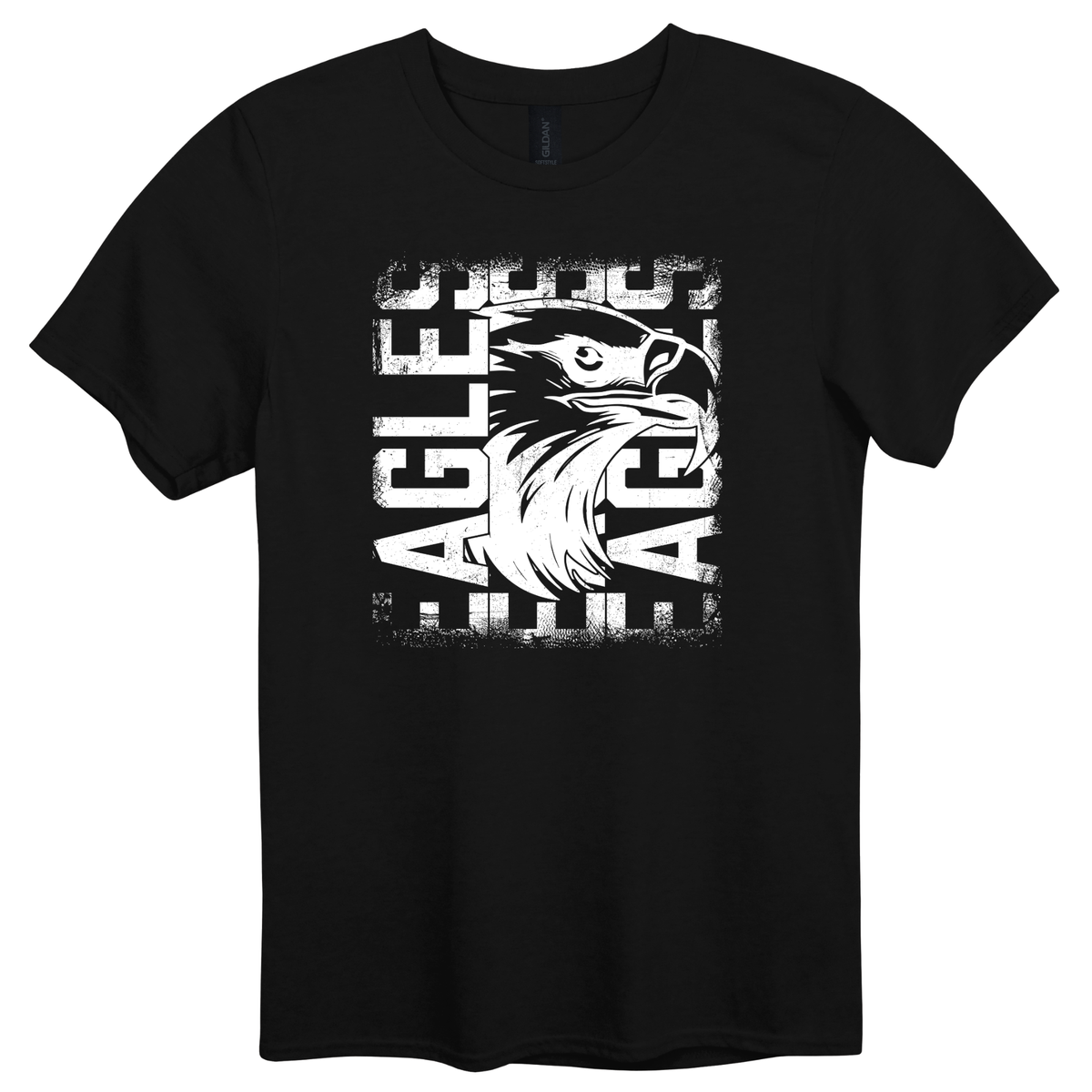 EAGLES Distressed White Graphic Apparel | Youth Spirit Wear