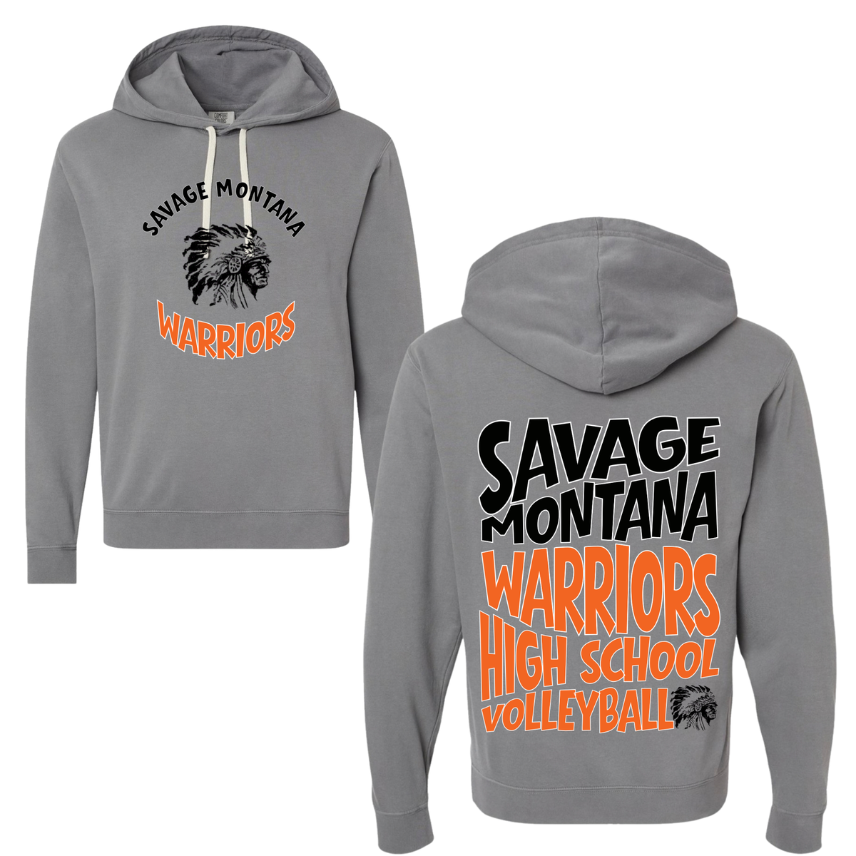Savage Warrior Retro Volleyball Varsity Graphic Apparel | Adult Spirit Wear