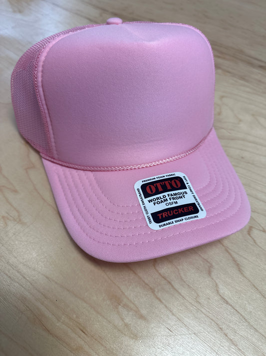 Otto Adult Trucker Hat - Solid Pink