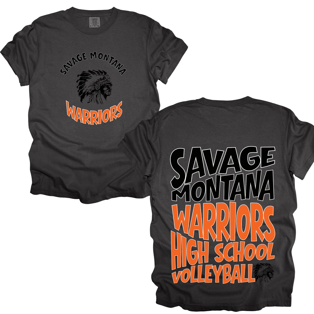 Savage Warrior Retro Volleyball Varsity Graphic Apparel | Adult Spirit Wear