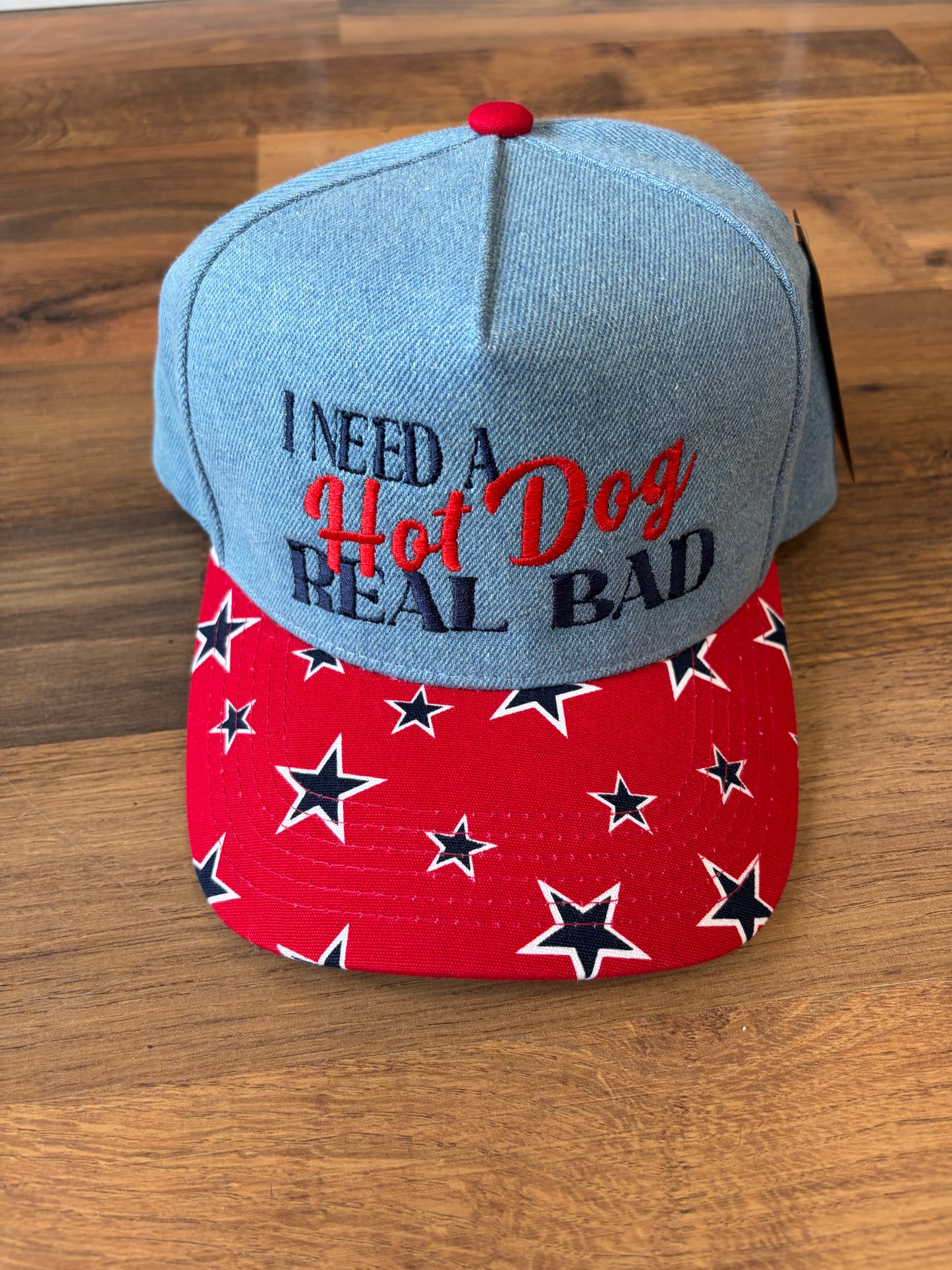 Need a Hot Dog Denim Hat