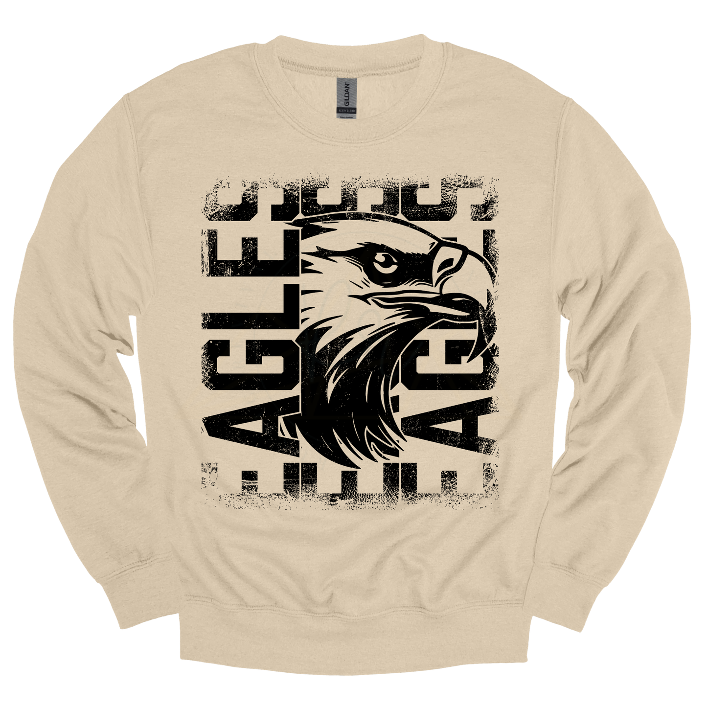 EAGLES Distressed Black Graphic Apparel | Youth Spirit Wear
