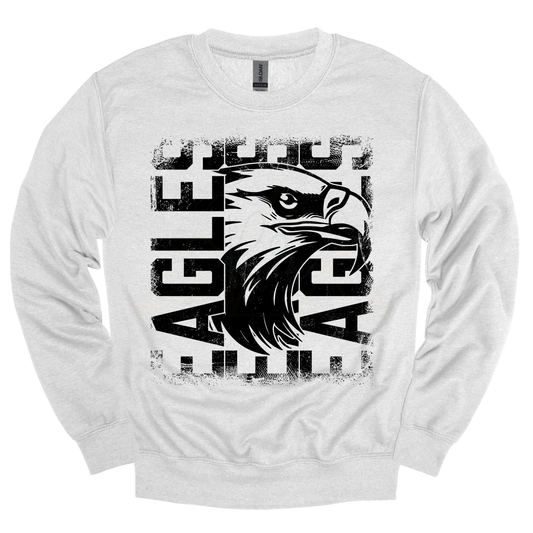 EAGLES Distressed Black Graphic Apparel | Youth Spirit Wear