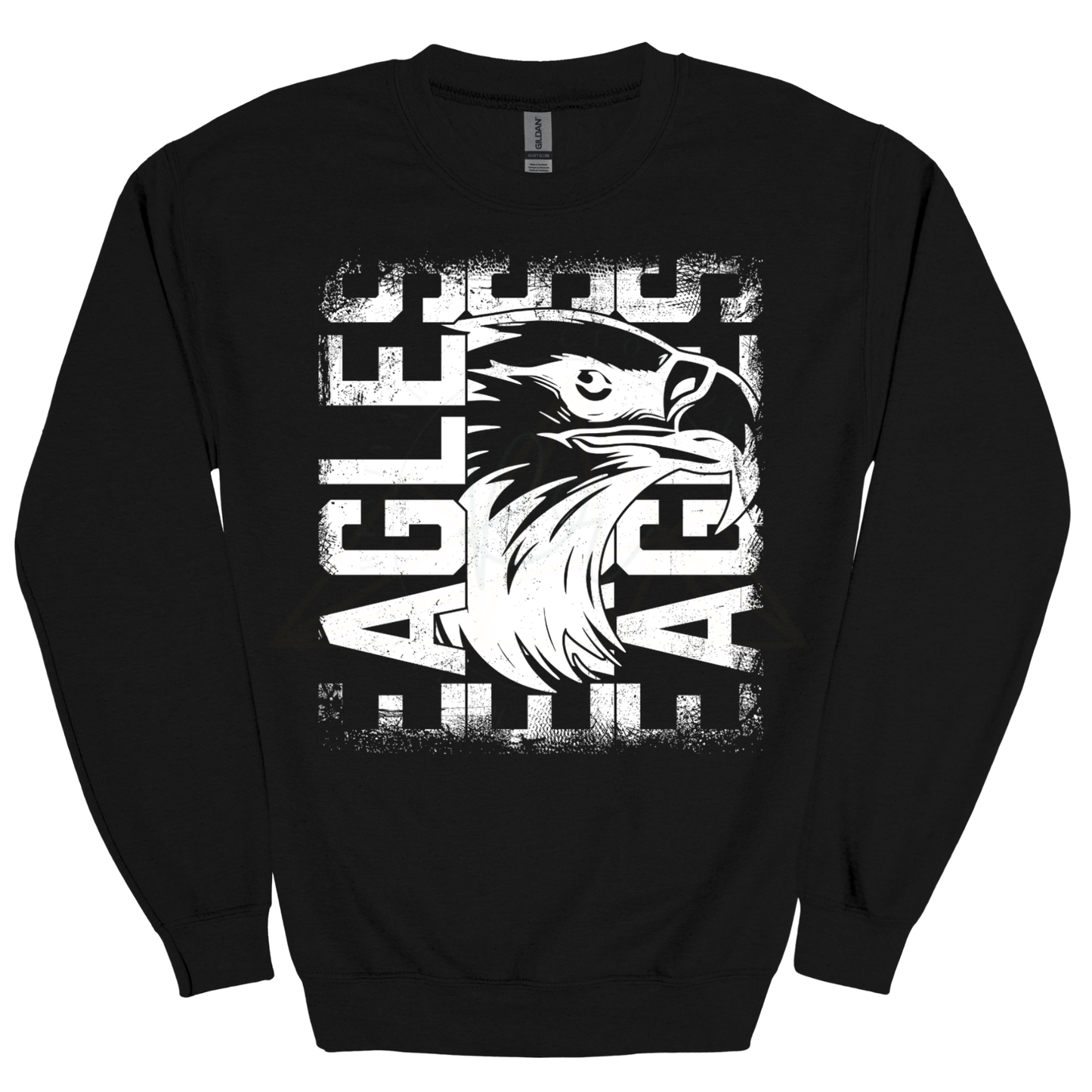 EAGLES Distressed White Graphic Apparel | Youth Spirit Wear