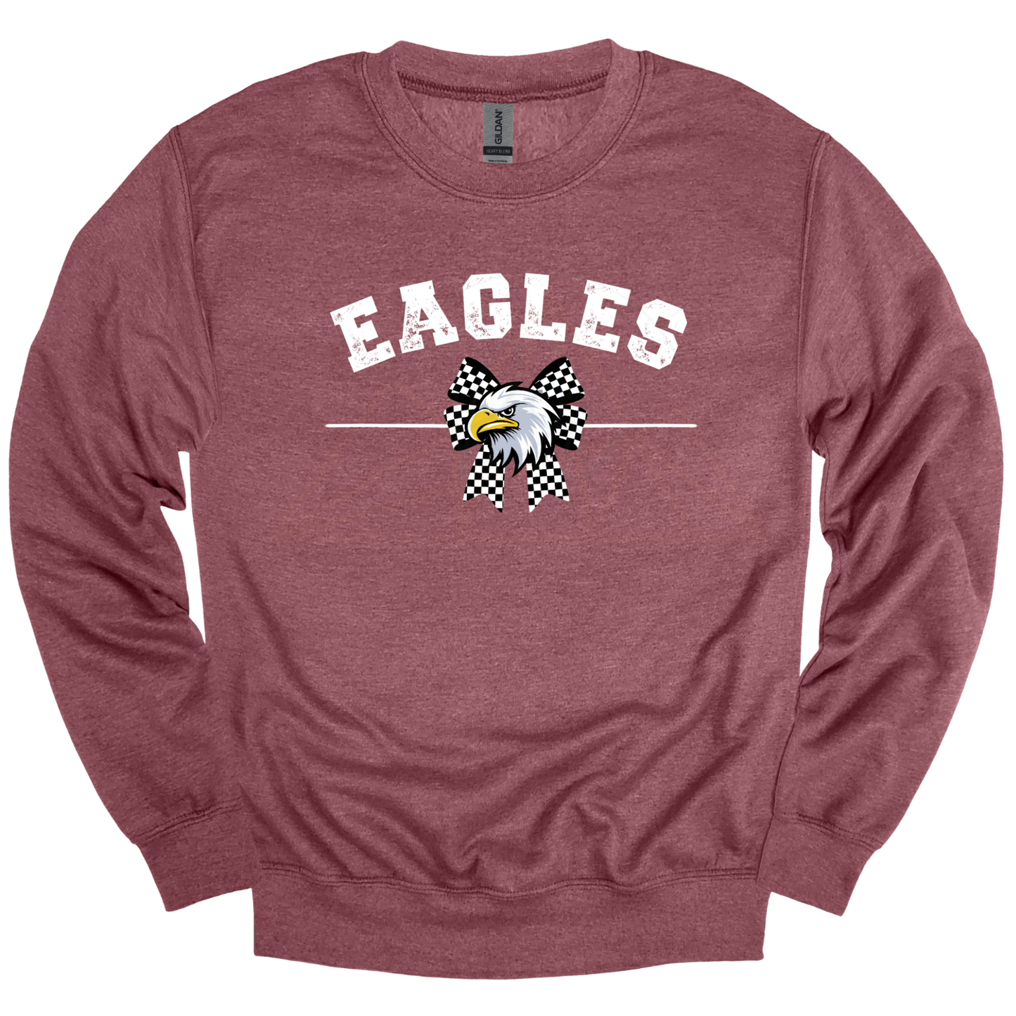 EAGLES Checkered Bow Graphic Apparel | Youth Spirit Wear Collection