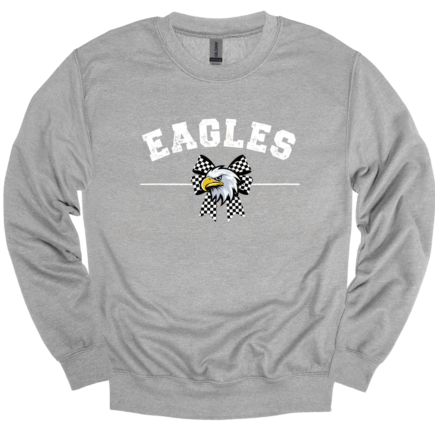 EAGLES Checkered Bow Graphic Apparel | Youth Spirit Wear Collection