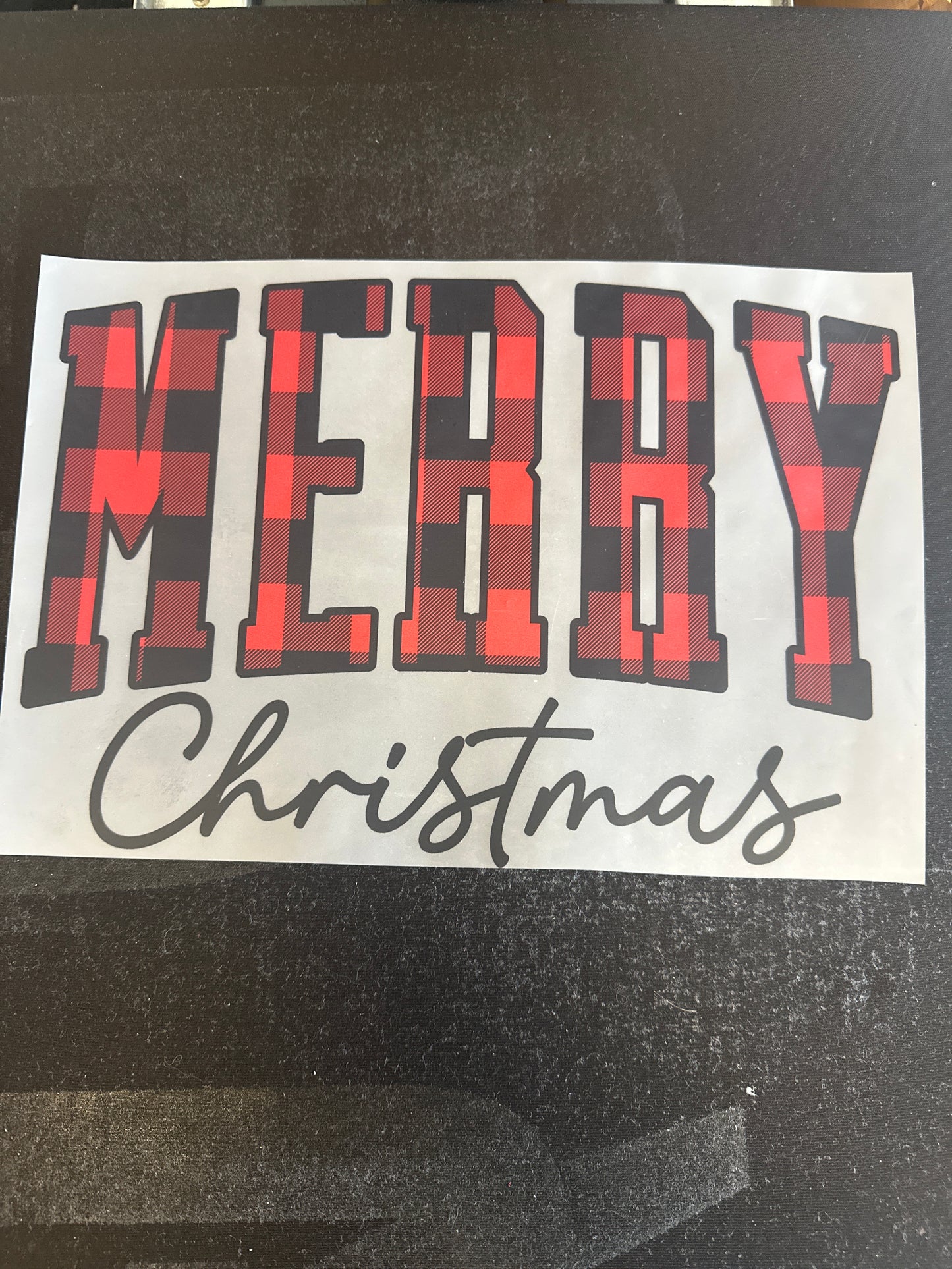 Red Plaid Merry Christmas