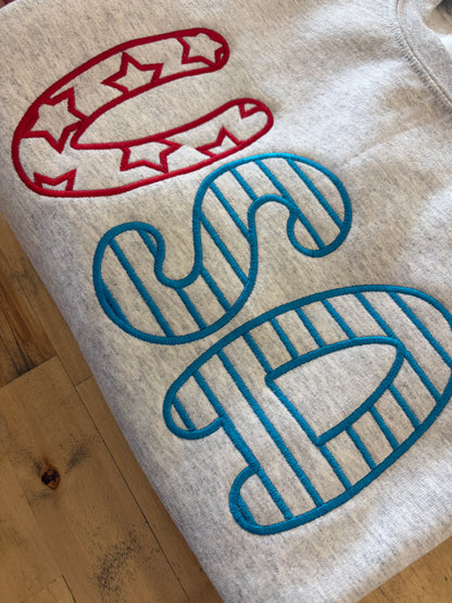 USA Embroidered Crew