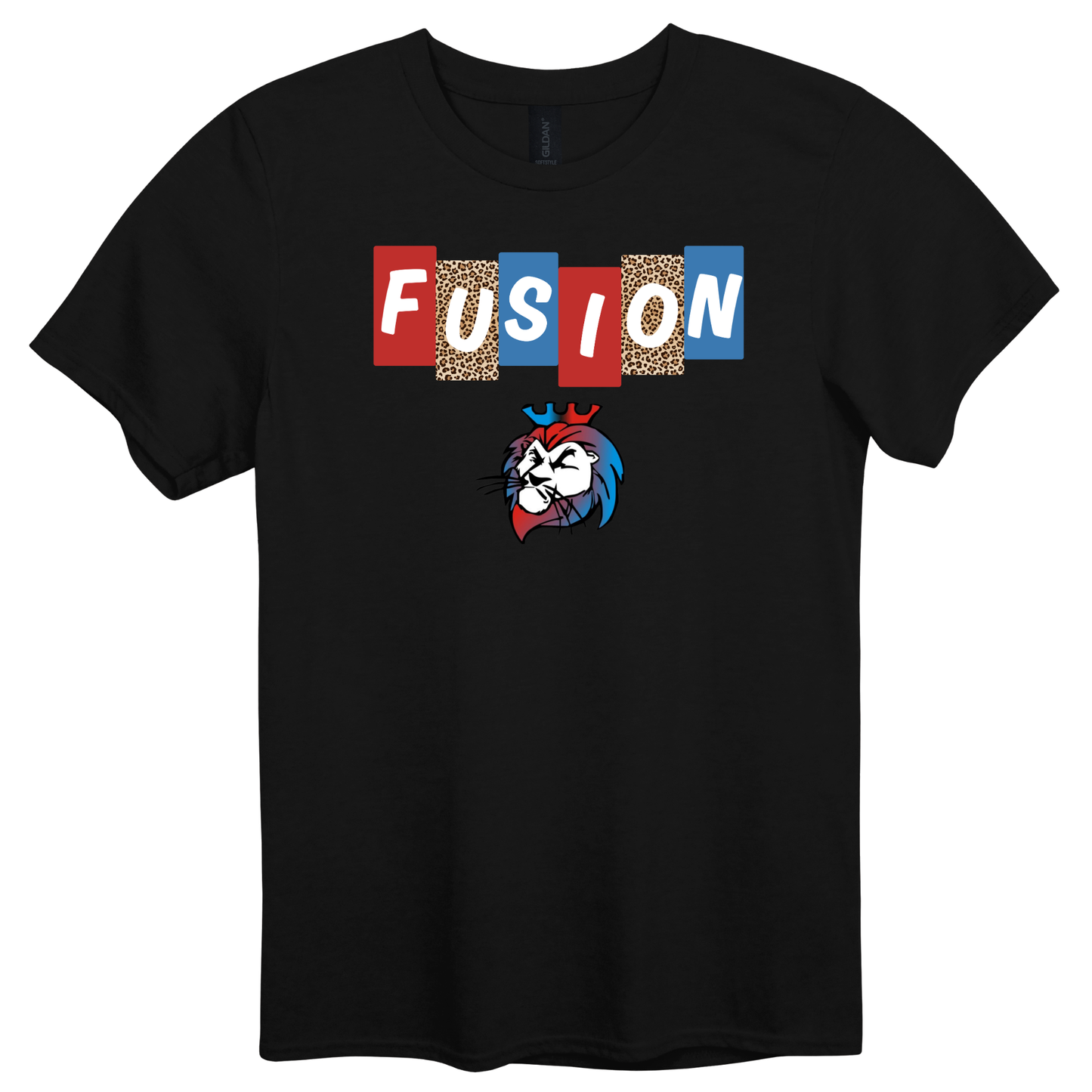 Fusion Leopard Letter Blocks Graphic Apparel | Adult Spirit Wear