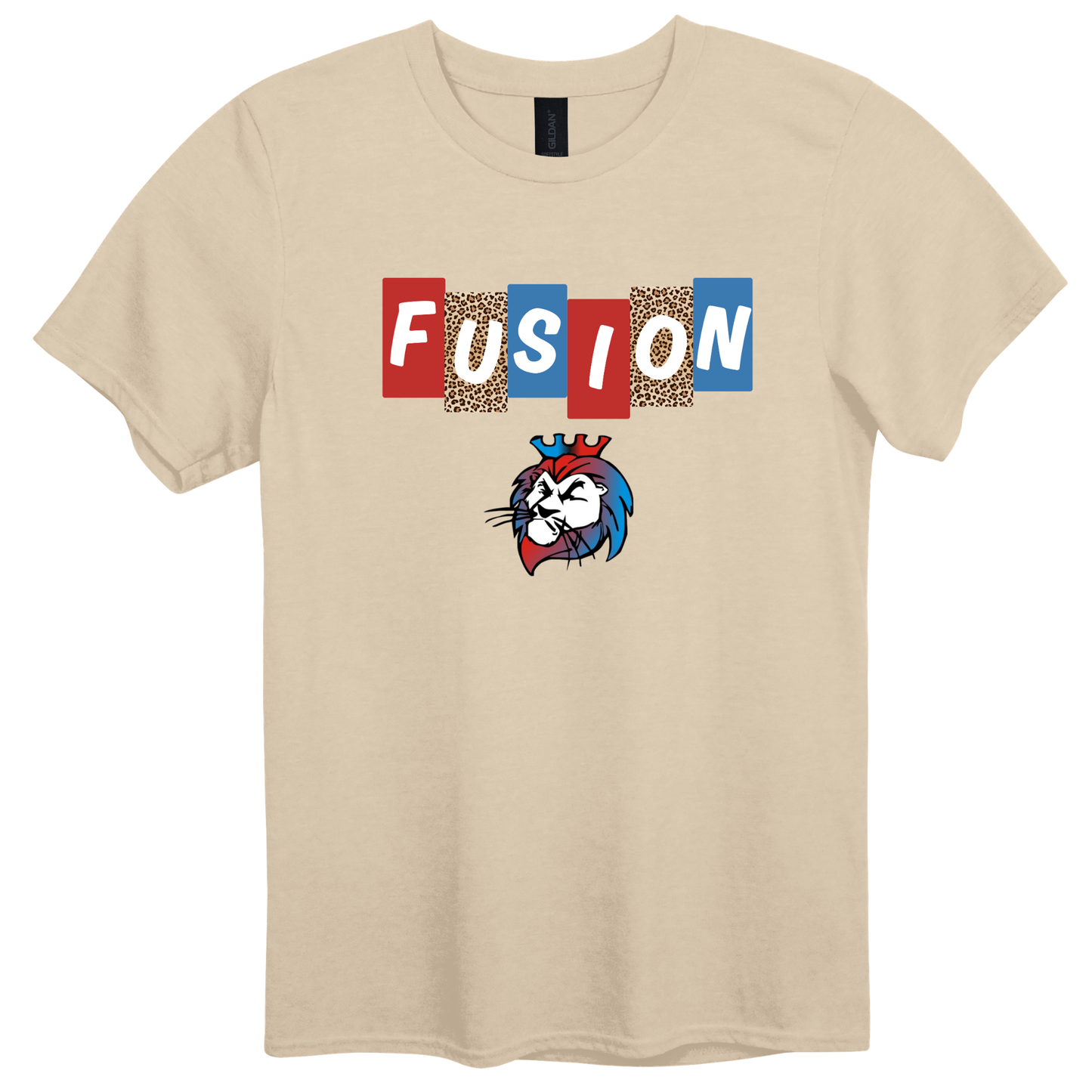 Fusion Leopard Letter Blocks Graphic Apparel | Adult Spirit Wear