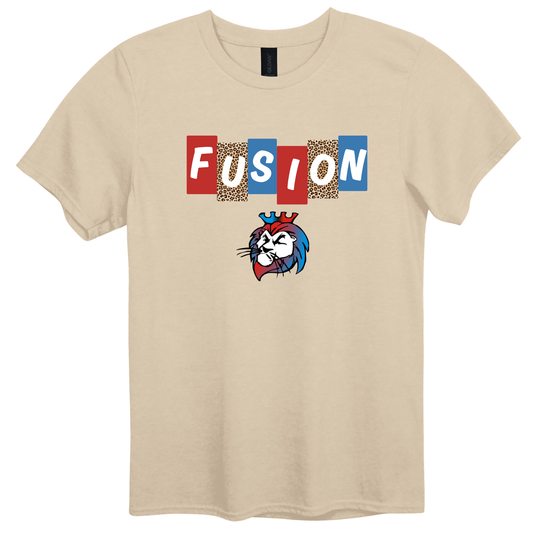 Fusion Leopard Letter Blocks Graphic Apparel | Adult Spirit Wear