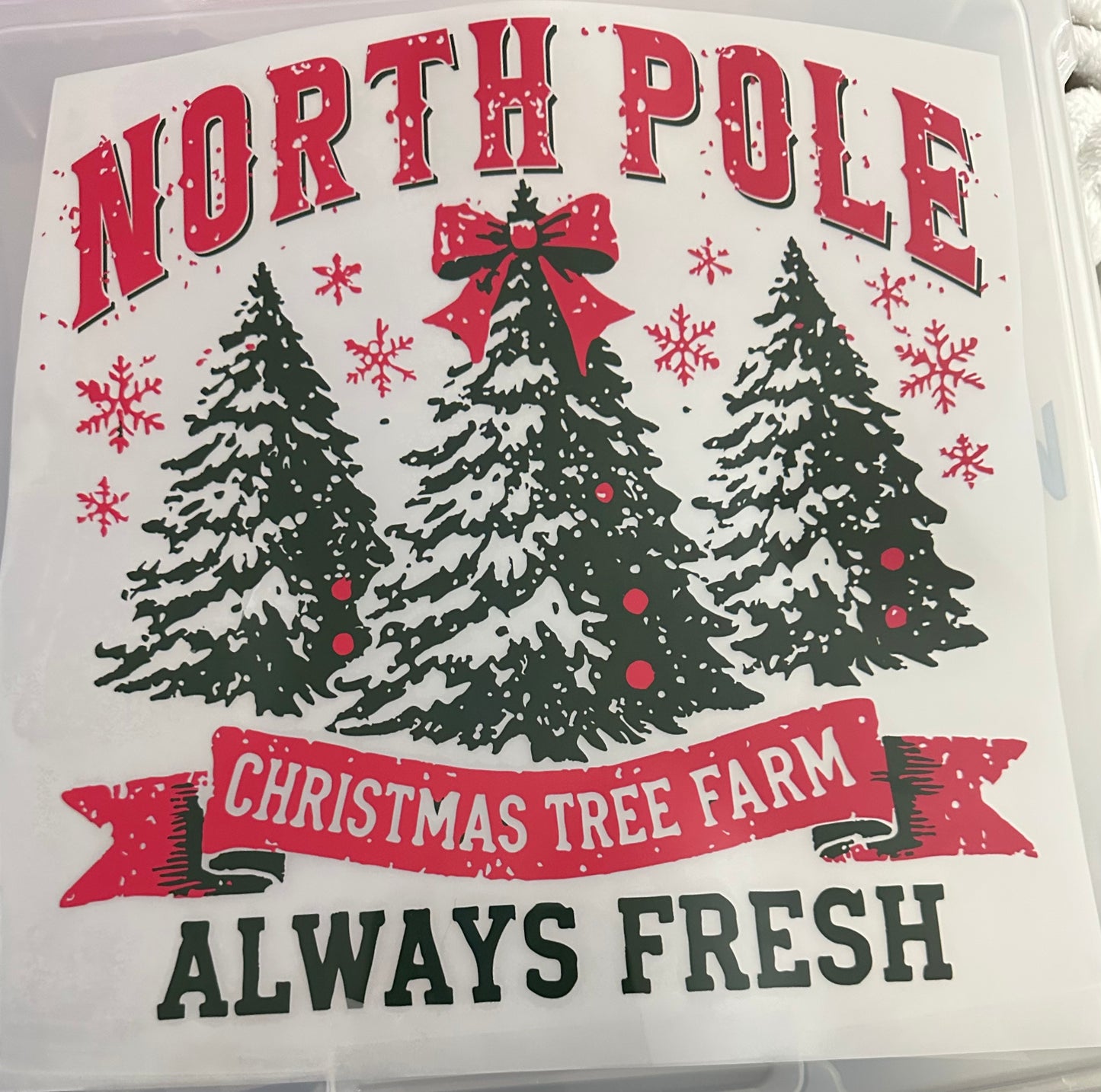 North Pole Tree Farm Red & Green