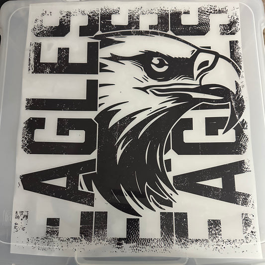 Distressed Eagles - Black