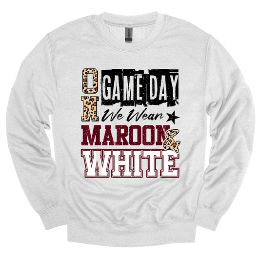 GAME DAYS Maroon & White Graphic Apparel | Adult Spirit Wear