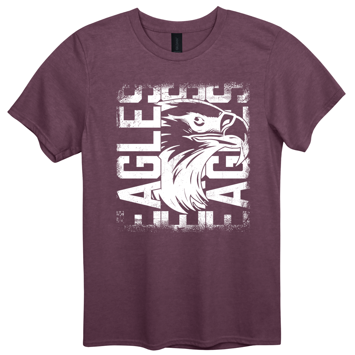 EAGLES Distressed White Graphic Apparel | Adult Spirit Wear