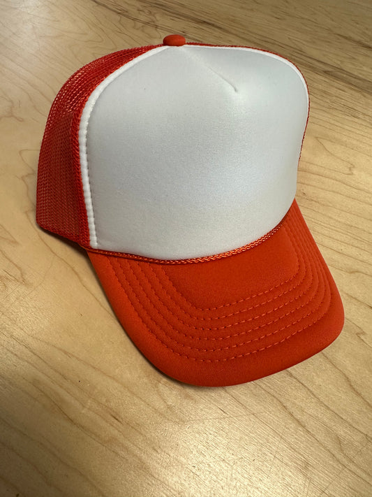 Youth Trucker Hat - Burnt Orange/White