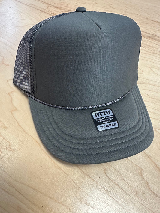 Otto Youth Trucker Hat - Solid Charcoal Gray