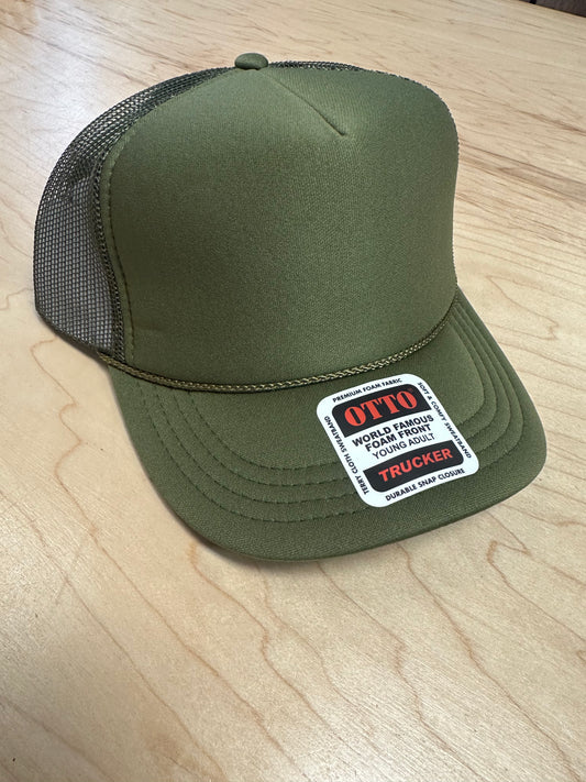 Otto Youth Trucker Hat - Olive Green