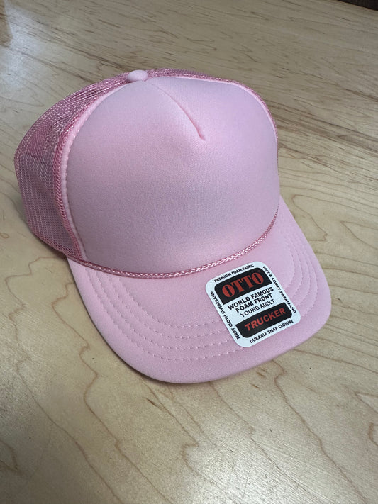 Otto Youth Trucker Hat - Solid Soft Pink
