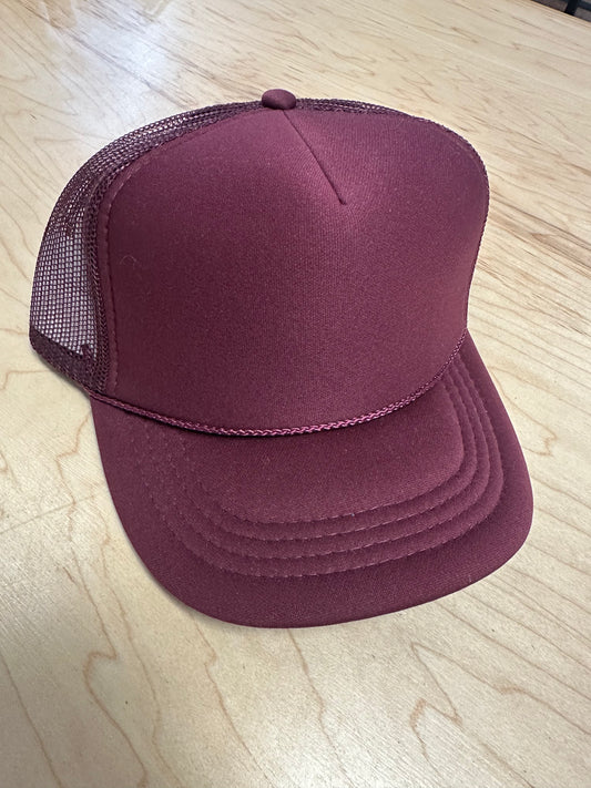 Otto Youth Trucker Hat - Solid Maroon