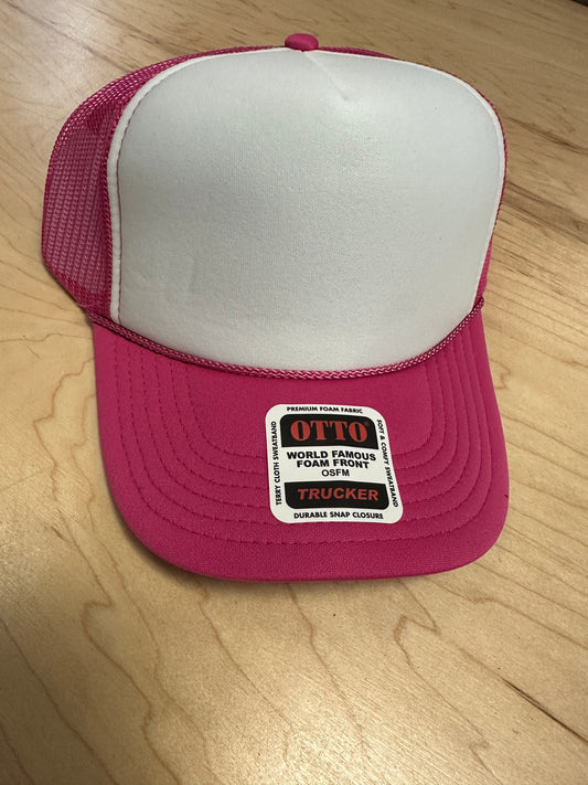 Otto Adult High Crown - Hot Pink/White