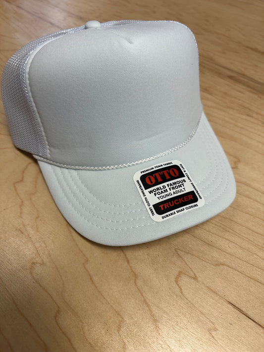 Otto Youth Trucker Hat - Solid White