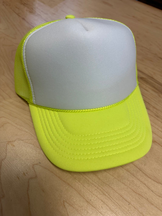 Nissun Adult Trucker Hat - Neon Yellow/White
