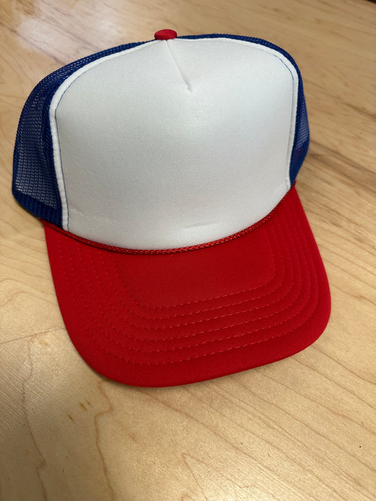 Otto Adult Trucker Hat - Red/White/Royal