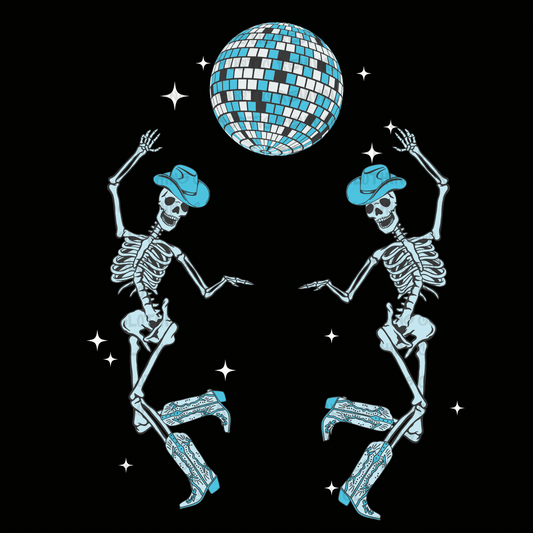 Blue Disco Skeletons