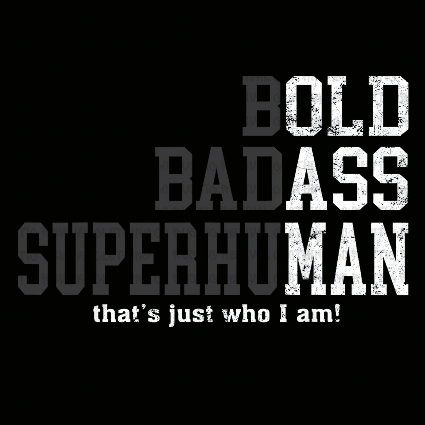 Bold badass superhuman