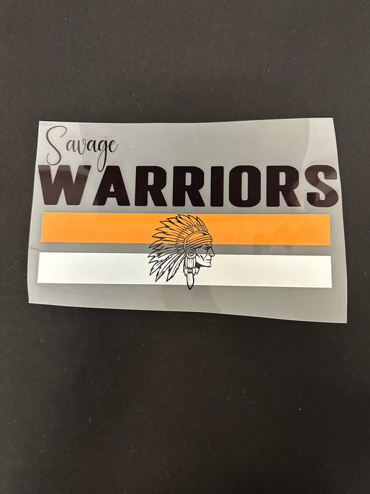 Savage Warriors Stripe Black Logo