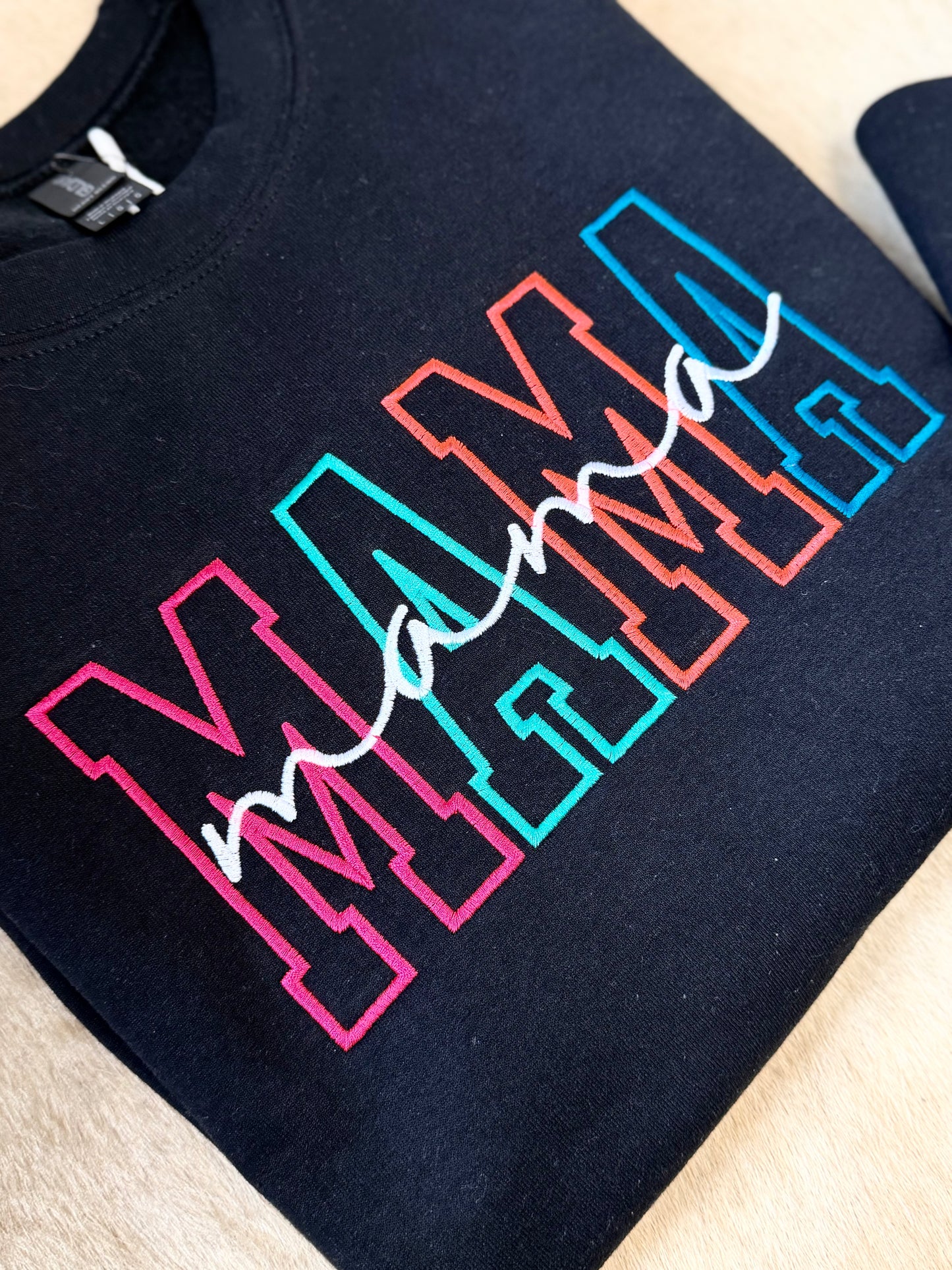 MAMA Embroidered Crewneck | Matching Mama & Mini Set