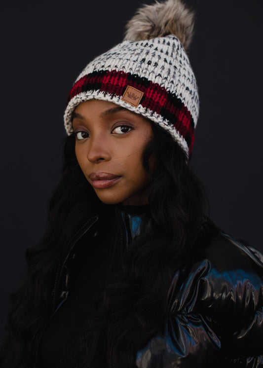 Hat/Glove Bundle with Plaid Trim