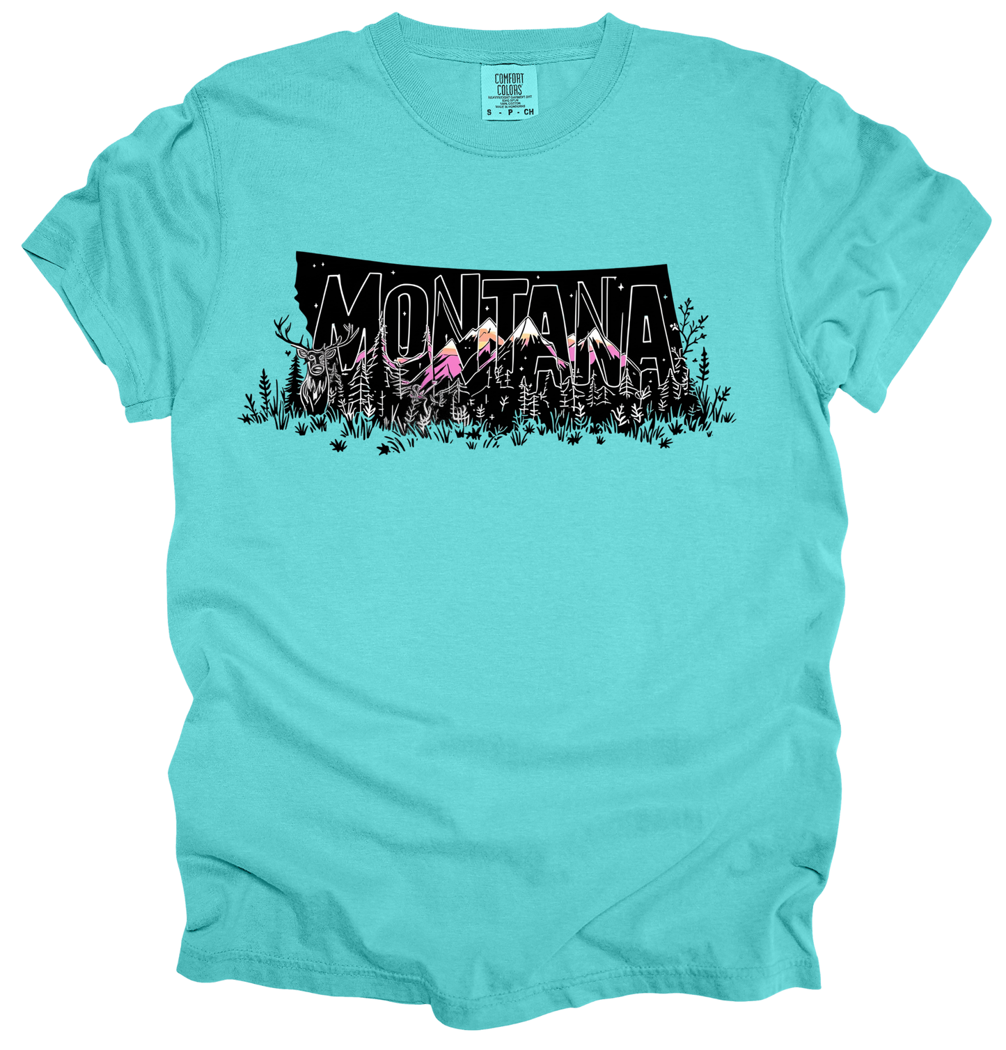 MONTANA NATURE MAP Graphic Apparel | Adult Tee