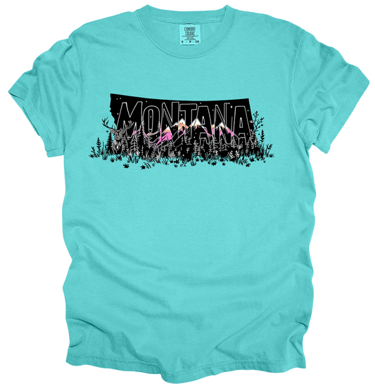 MONTANA NATURE MAP Graphic Apparel | Adult Tee