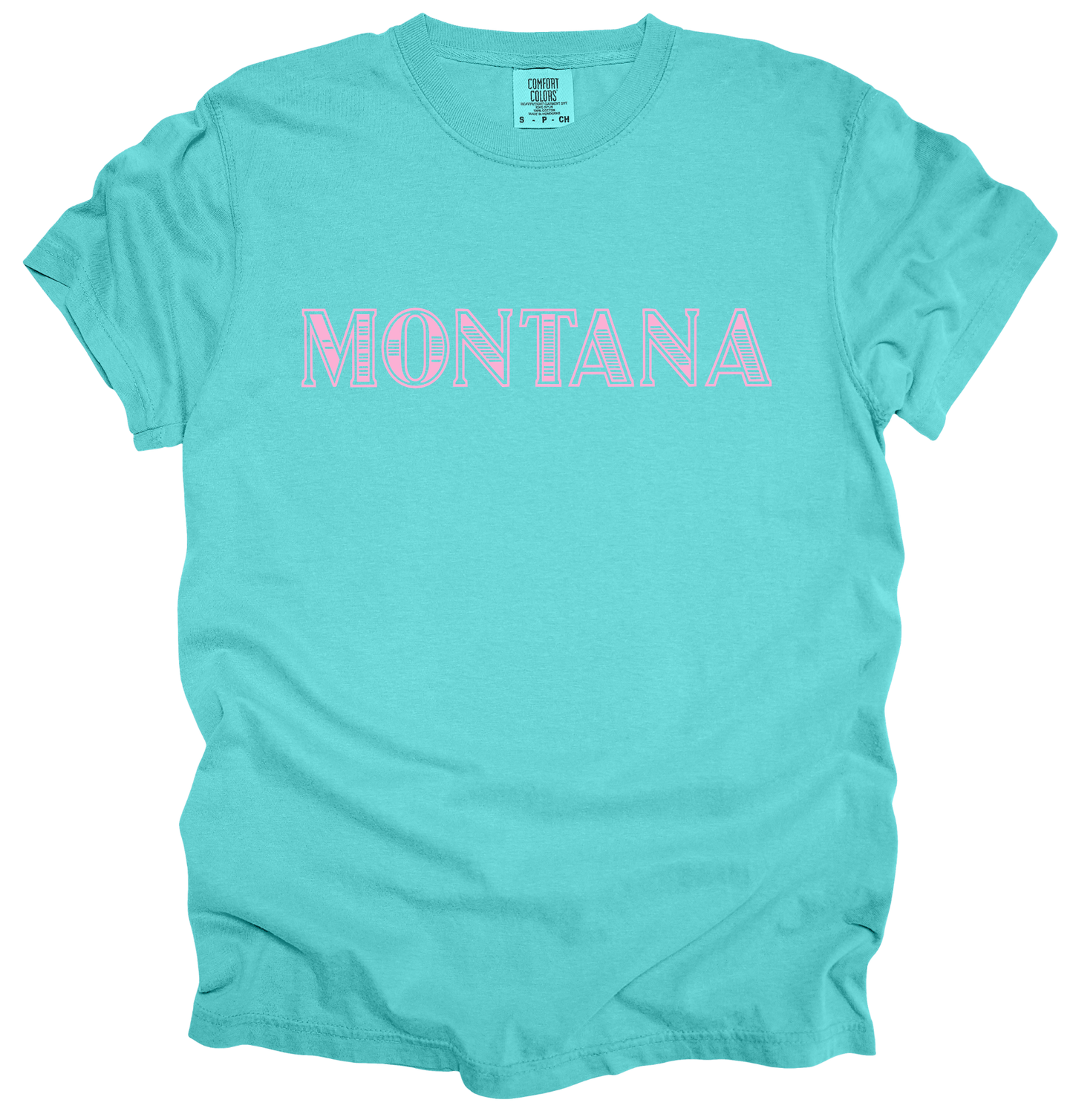 MONTANA MAP OUTLINE Graphic Apparel | Adult Tee