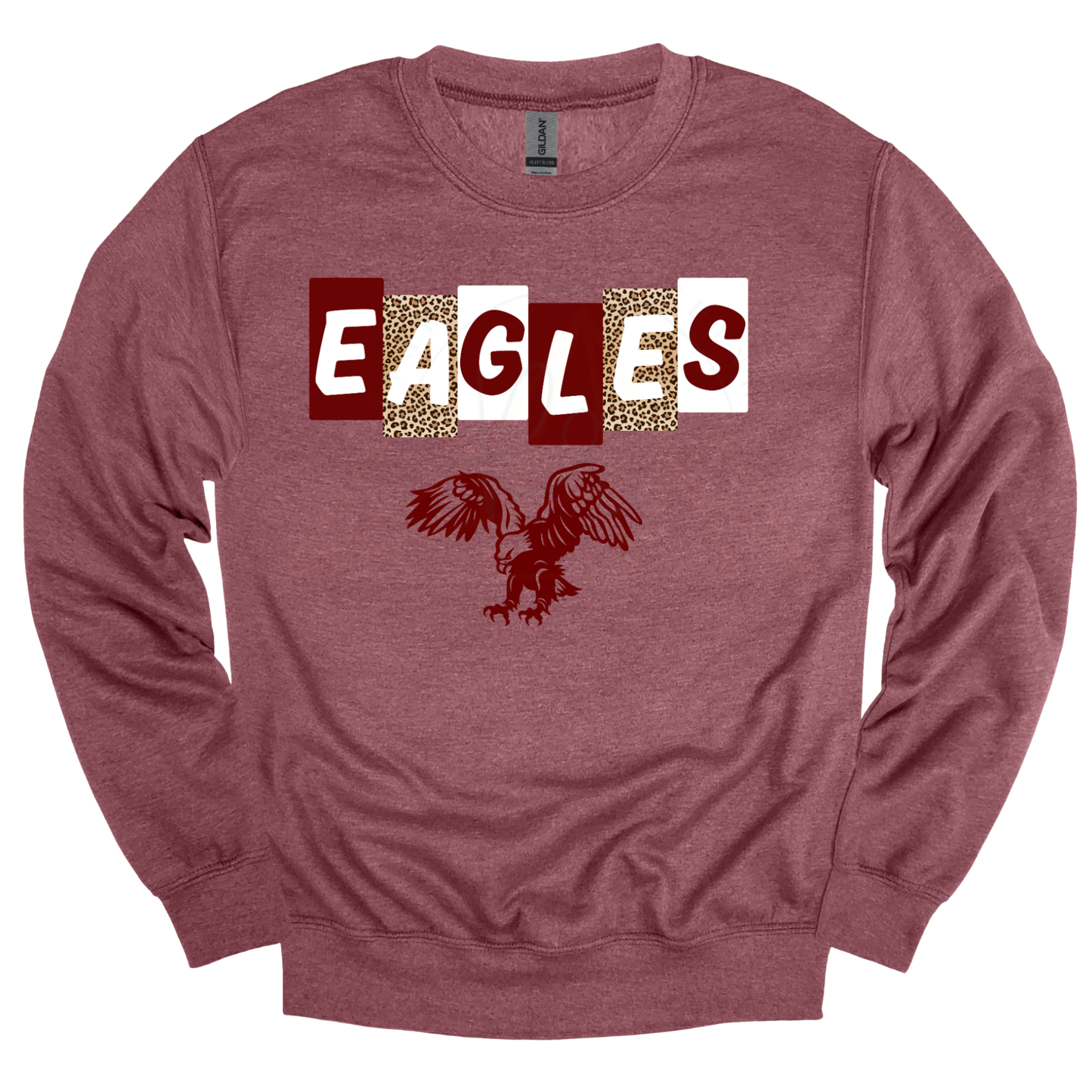 EAGLES Leopard Letter Blocks Graphic Apparel | Youth Spirit Wear