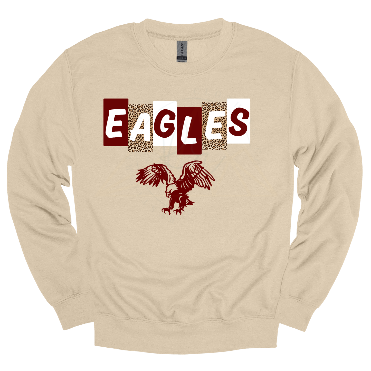 EAGLES Leopard Letter Blocks Graphic Apparel | Youth Spirit Wear