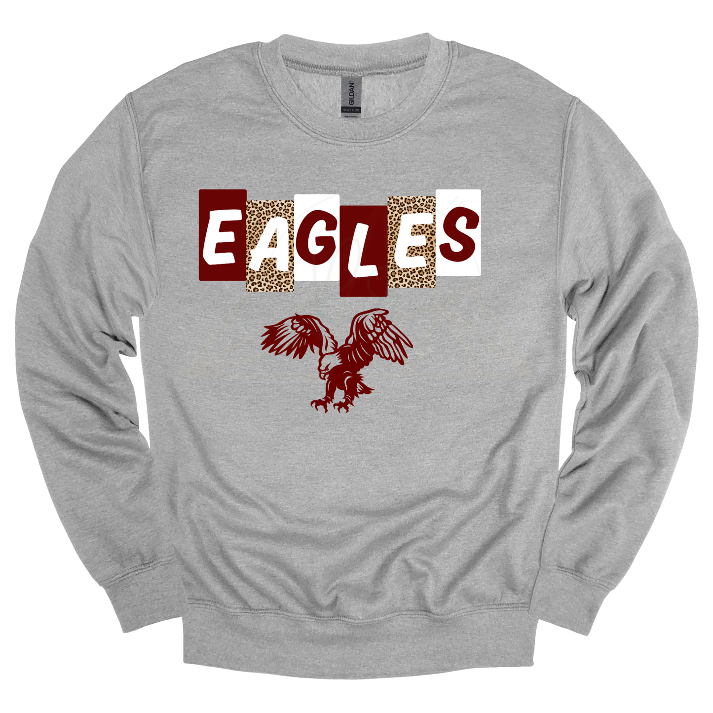 EAGLES Leopard Letter Blocks Graphic Apparel | Youth Spirit Wear