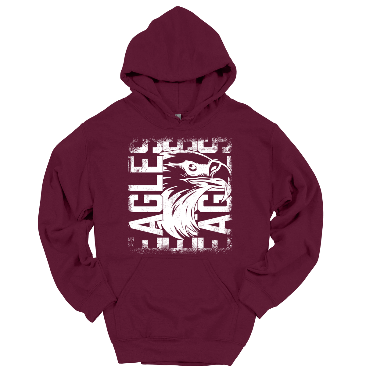 EAGLES Distressed White Graphic Apparel | Youth Spirit Wear