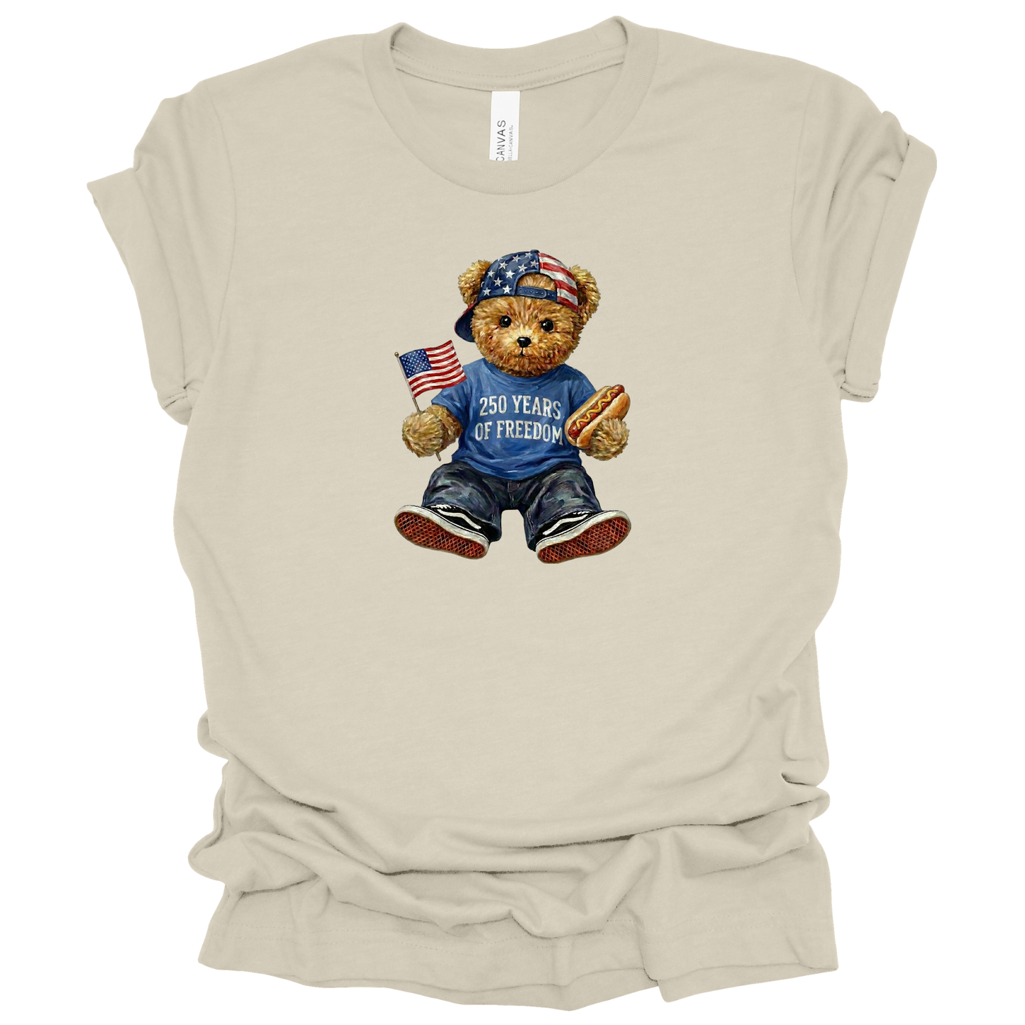 FREEDOM TEDDY Graphic Apparel | Youth Patriotic Tee
