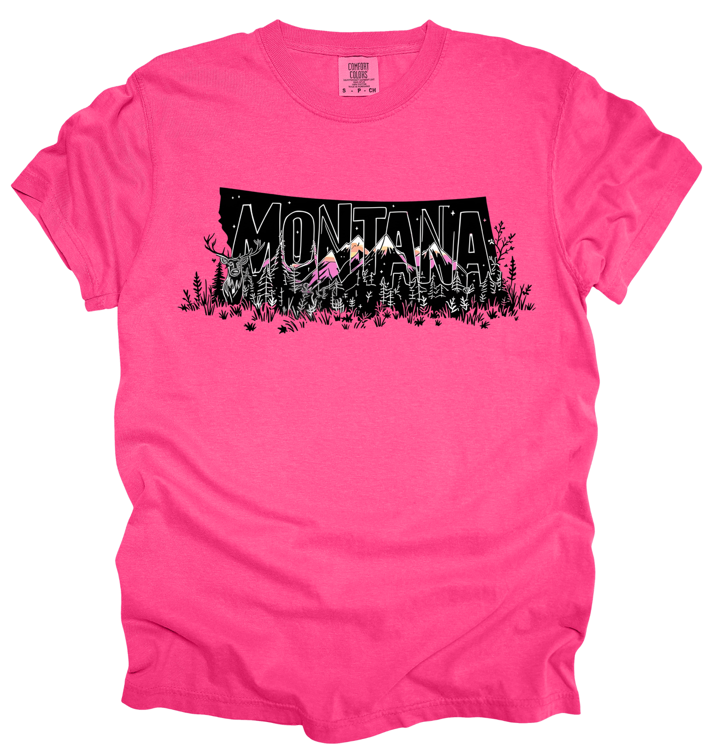 MONTANA NATURE MAP Graphic Apparel | Adult Tee